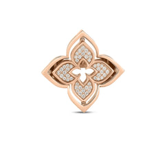 VENETIAN PRINCESS PIROUETTE PAVE FLOWER RING