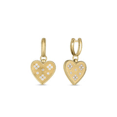 VENETIAN PRINCESS MEDIUM HEART MEDALLION DROP EARRINGS
