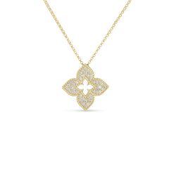 VENETIAN PRINCESS PAVÉ DIAMOND MEDIUM FLOWER NECKLACE