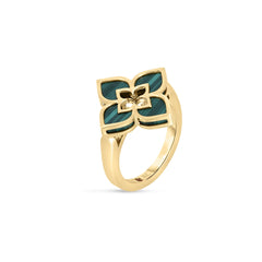 VENETIAN PRINCESS SMALL MALACHITE FLOWER RING