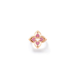 VENETIAN PRINCESS PIROUETTE PAVE SMALL FLOWER RING