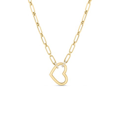 CIALOMA DANGLE DIAMOND ACCENT OPEN HEART NECKLACE