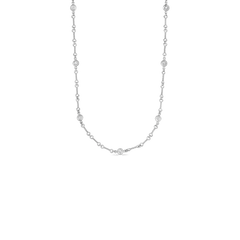 DIAMONDS BY THE INCH 7 STATION DOGBONE NECKLACE