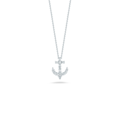TINY TREASURES DIAMOND ANCHOR NECKLACE