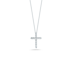 TINY TREASURES LARGE DIAMOND CROSS NECKLACE
