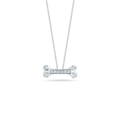 TINY TREASURES DIAMOND DOGBONE NECKLACE