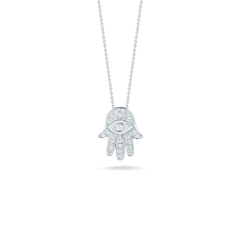 TINY TREASURES DIAMOND HAMSA NECKLACE