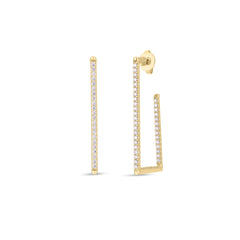 SMALL RECTANGULAR DIAMOND EARRINGS