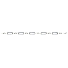 Diamond East West Open Oval Link Bracelet
