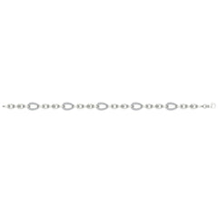 Diamond Open Tear Drop Link Bracelet
