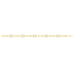 Diamond Open Tear Drop Link Bracelet