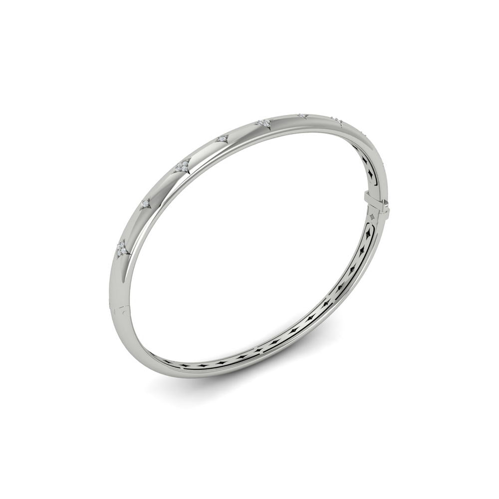 Diamond Vlora Star Hinged Bangle