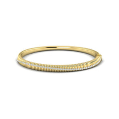 Fluted Bangle with Diamonds