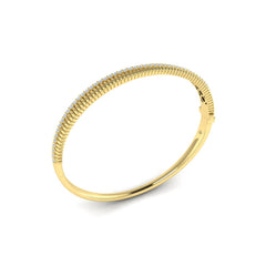 Fluted Bangle with Diamonds