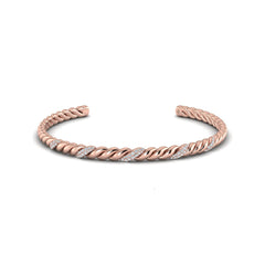 Slim Conch Twist Cuff Bracelet