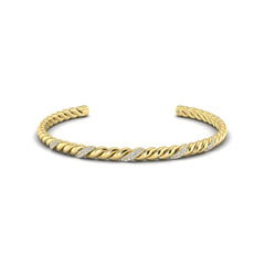 Slim Conch Twist Cuff Bracelet