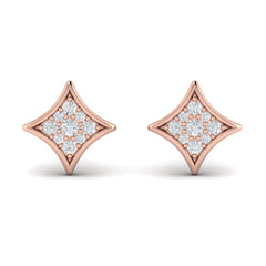 Channel Set Diamond Vlora Star Stud Earrings