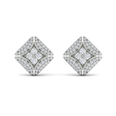 Diamond Vlora Star with Channel Set Diamond Cluster Stud Earrings