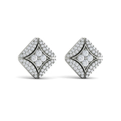 Diamond Vlora Star with Channel Set Diamond Cluster Stud Earrings