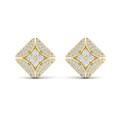 Diamond Vlora Star with Channel Set Diamond Cluster Stud Earrings