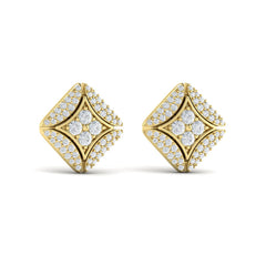 Diamond Vlora Star with Channel Set Diamond Cluster Stud Earrings