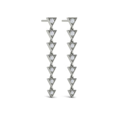 Diamond Trinity Drop Statement Earrings