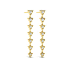 Diamond Trinity Drop Statement Earrings