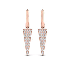 Diamond Trinity Drop Huggie Earrings