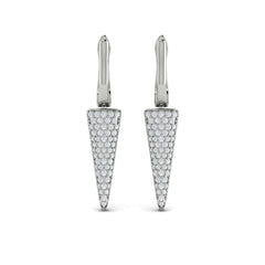 Diamond Trinity Drop Huggie Earrings