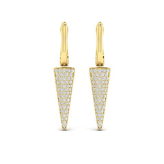 Diamond Trinity Drop Huggie Earrings