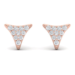 Diamond Trinity Stud Earrings