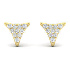 Diamond Trinity Stud Earrings