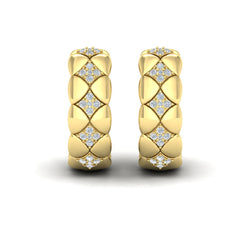 Diamond Cluster Barrel Earrings