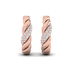 Tapered Conch Twist Hoop Earrings