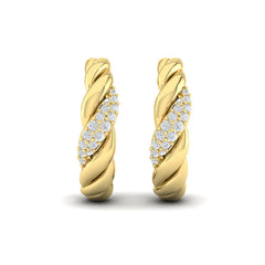 Tapered Conch Twist Hoop Earrings