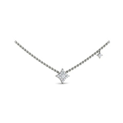 Diamond Cluster Vlora Star Double Pendant Necklace