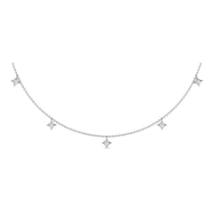 Multi Diamond Vlora Star Tassel Necklace