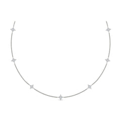 Diamond Cluster Multi Vlora Star Pendant Necklace
