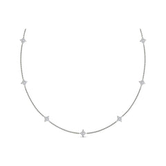 Diamond Cluster Multi Vlora Star Pendant Necklace
