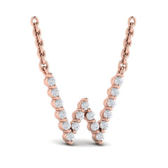 Diamond Alphabet Pendant Necklace, W