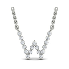 Diamond Alphabet Pendant Necklace, W