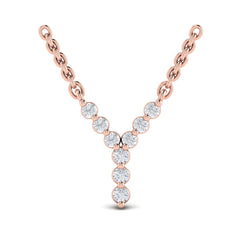 Diamond Alphabet Pendant Necklace, Y