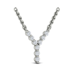 Diamond  Alphabet Pendant Necklace, Y