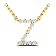 Diamond Alphabet Pendant Necklace, Z