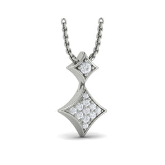 Diamond Cluster Double Vlora Star Pendant Necklace