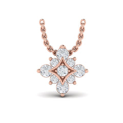 Floating Diamond Star Pendant Necklace