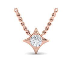 Single Diamond Vlora Star Pendant Necklace