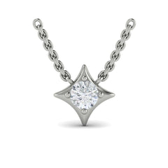 Single Diamond Vlora Star Pendant Necklace