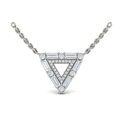Diamond Baguette Double Trinity Necklace