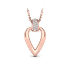 Diamond Accent Open Tear Drop Link Pendant